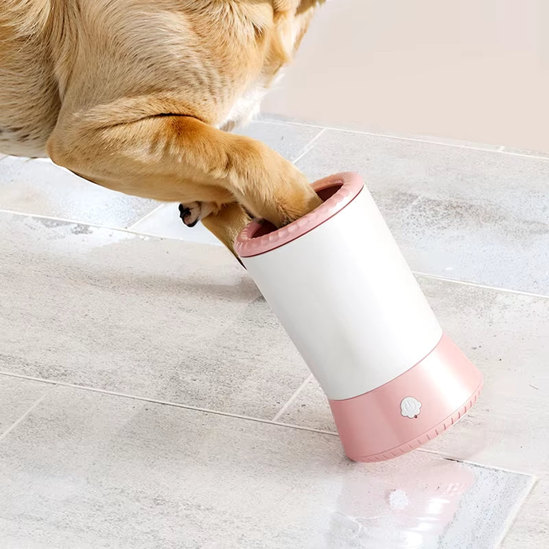 Compact Automatic Dog Paw Cleaner for Dust, Dirt, and Hair